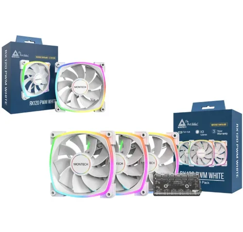 Ventilator Montech RX120 PWM — Recenzie și avantaje ale iluminării aRGB și performanță