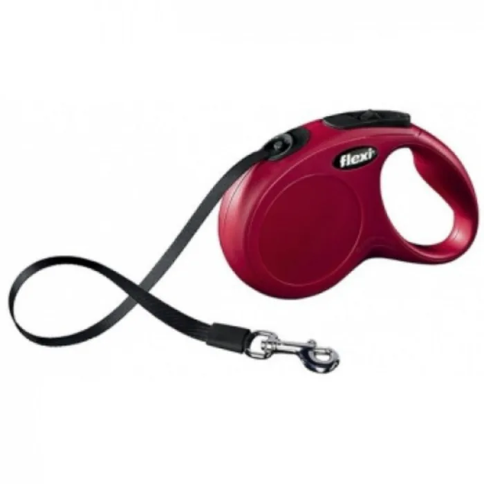 Lesa pentru caini Flexi New Classic Banda L 5M Rosu — Recenzie, specificații și verdict