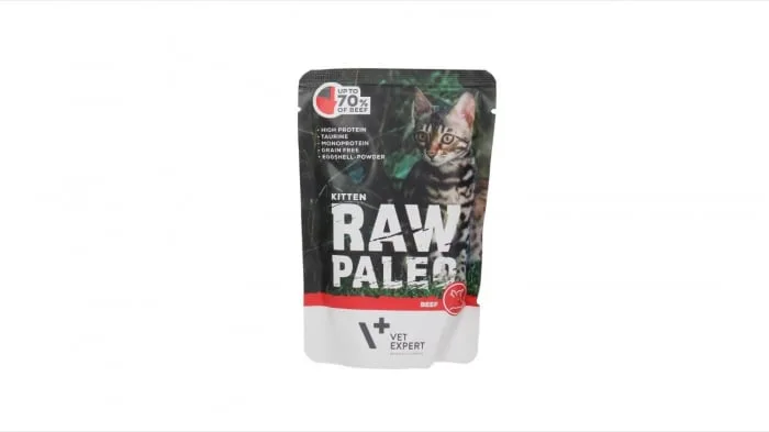 Hrana umedă VET EXPERT RAW PALEO pentru pisici, pui, carne de vită — Păreri și caracteristici