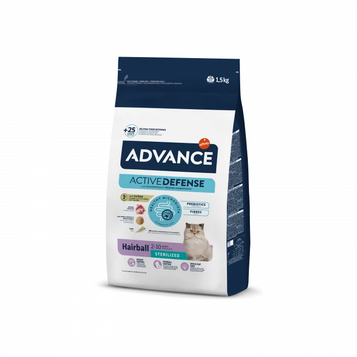 Advance Cat Sterilised Hairball — Recenzie și preț pentru hrană completă și echilibrată