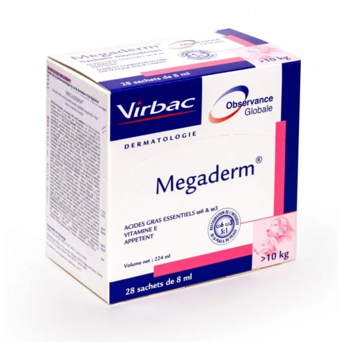 MegaDerm 8 ml, 28 plicuri — Recenzie despre calitatea și avantajele suplimentului Virbac pentru câini
