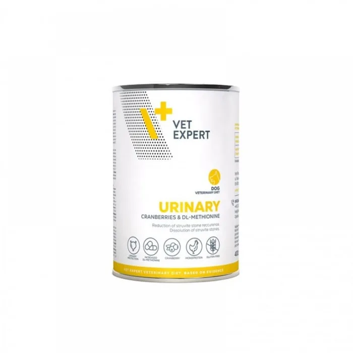 Dieta veterinară VETEXPERT Urinary Dog — Recenzie, preț și avantaje pentru câini
