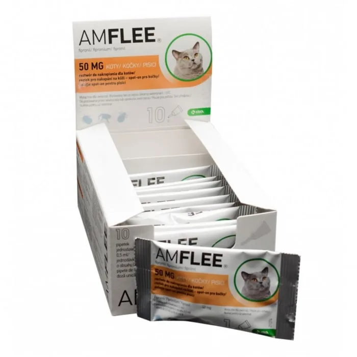 Recomandat AMFLEE 50 mg soluție spot-on pentru pisici — review, preț și caracteristici