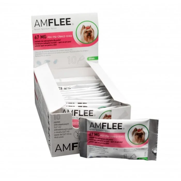 Recomandări pentru câini KRKA AMFLEE 67 mg — Preț, specificații și verdict