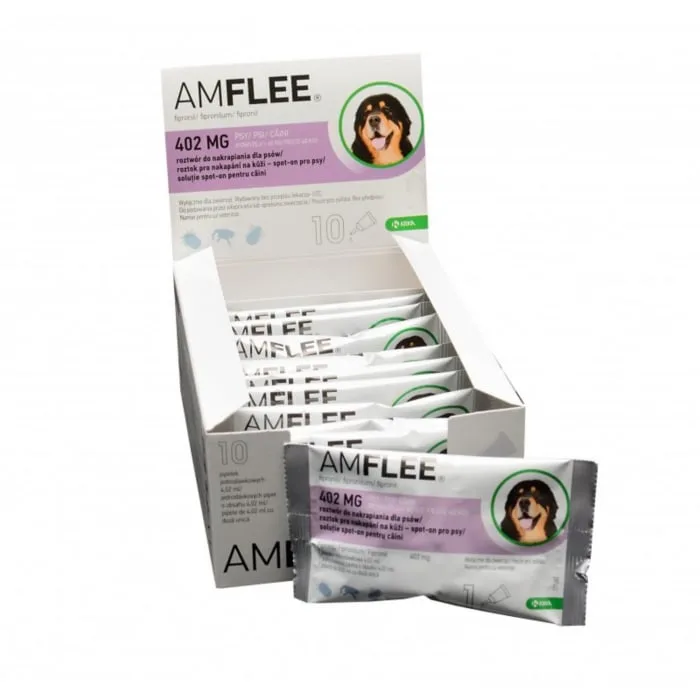 Amflee 402 mg soluție spot-on pentru câini — Recenzie și verdict asupra prețului