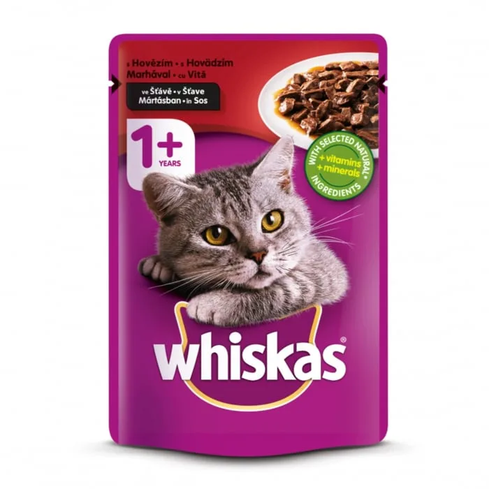 Whiskas hrana umedă pentru pisici adulte — Recenzie despre calitate și preț