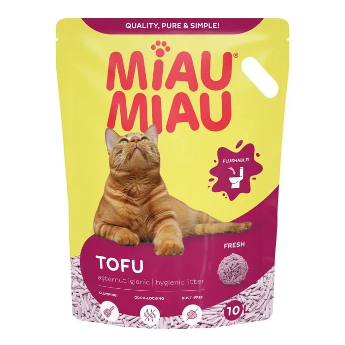 Nisip pisici Miau Miau Tofu Fresh — Recenzie preț și caracteristici