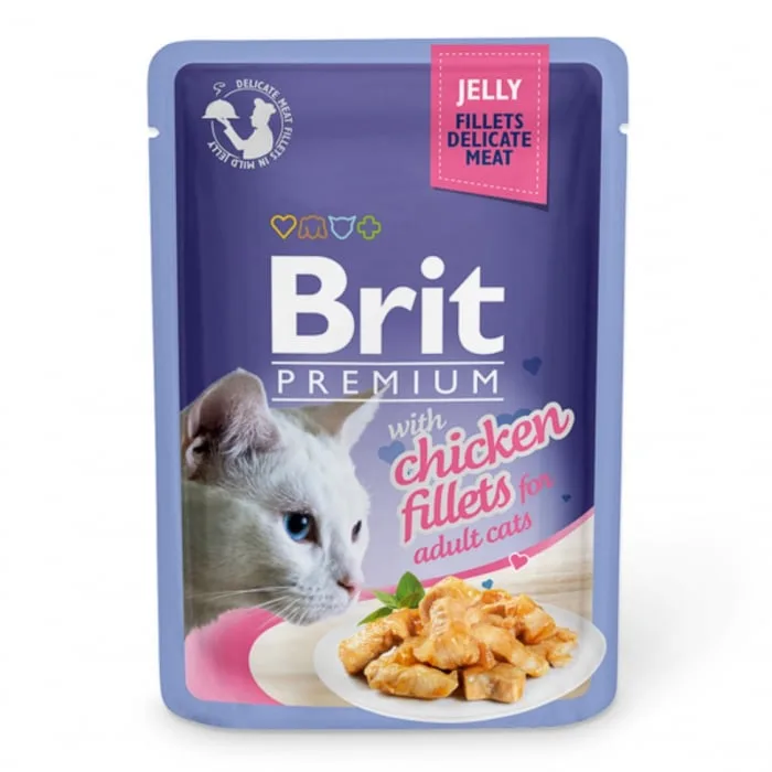 Hrana umedă Brit Cat Delicate cu pui în Jelly — Recenzie și verdict despre preț și calitate