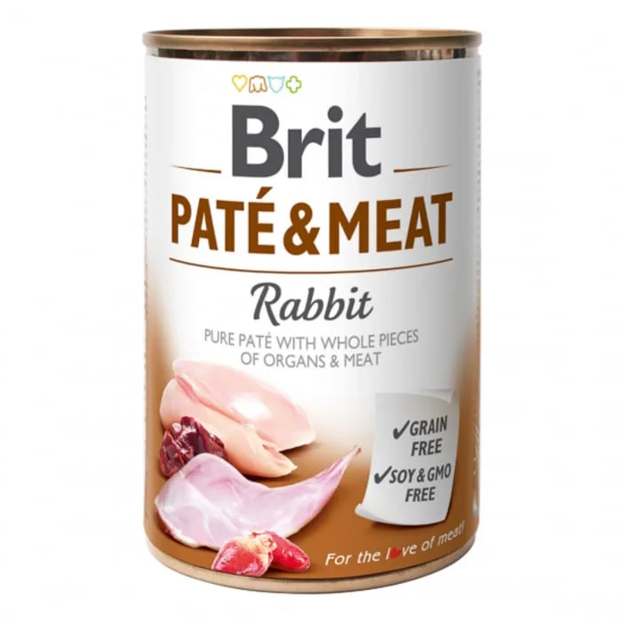 Brit Pate and Meat Rabbit 400 g — Recenzie despre calitate și preț pentru hrana pentru câini