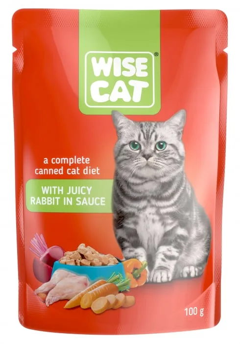 Recomandat hrana umedă Wise cat cu iepure în sos — Caracteristici, preț și verdict