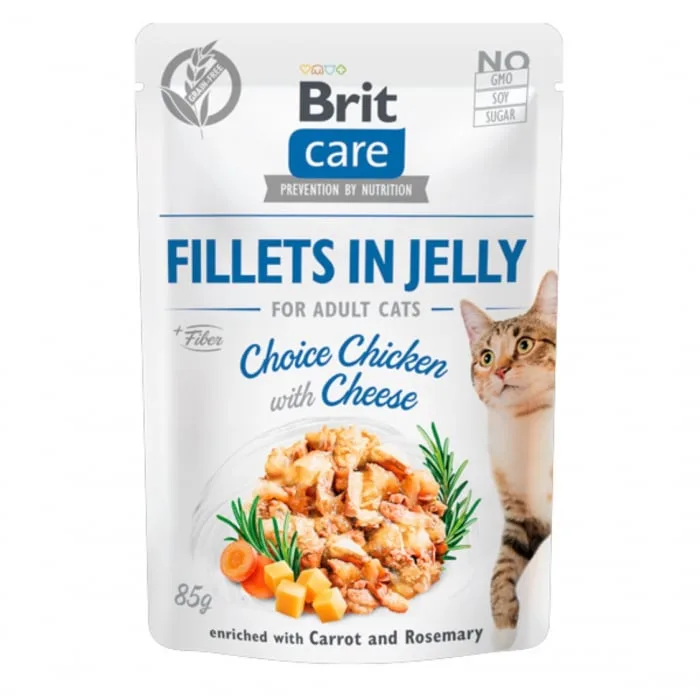 Brit Care Cat Fillets în jeleu cu pui și brânză — Recenzie și caracteristici