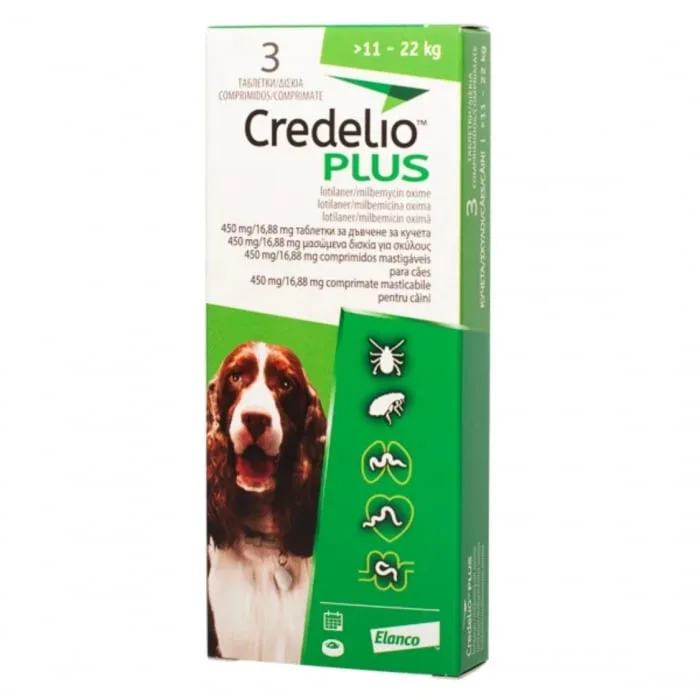 Credelio Plus 450 16.88 mg pentru câini — Recenzie, preț și caracteristici