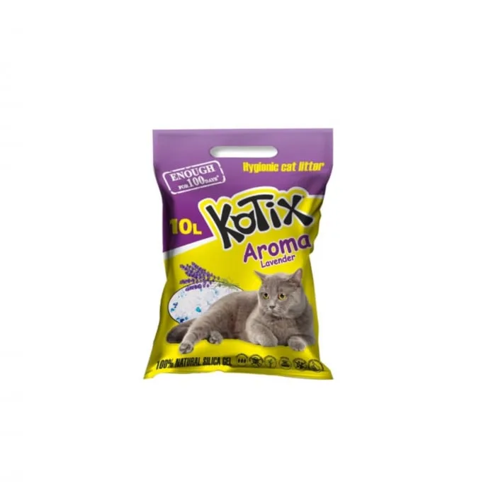 Asternut igienic Silicat pentru pisici Kotix Lavanda — Recenzie, specificații și verdict