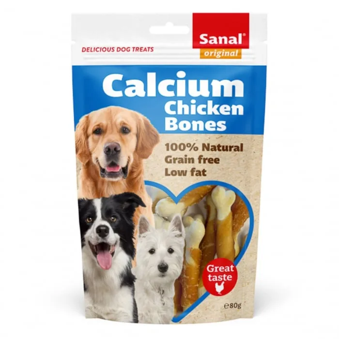 Sanal Dog Calcium Chicken Bones Doypack 80 g — Recenzie, beneficii și preț actualizat