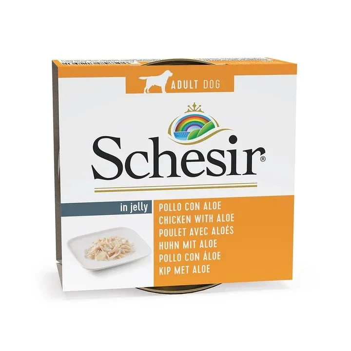 Hrana umedă pentru câini Schesir Dog Chicken Fillet with Aloe — recenzie și caracteristici