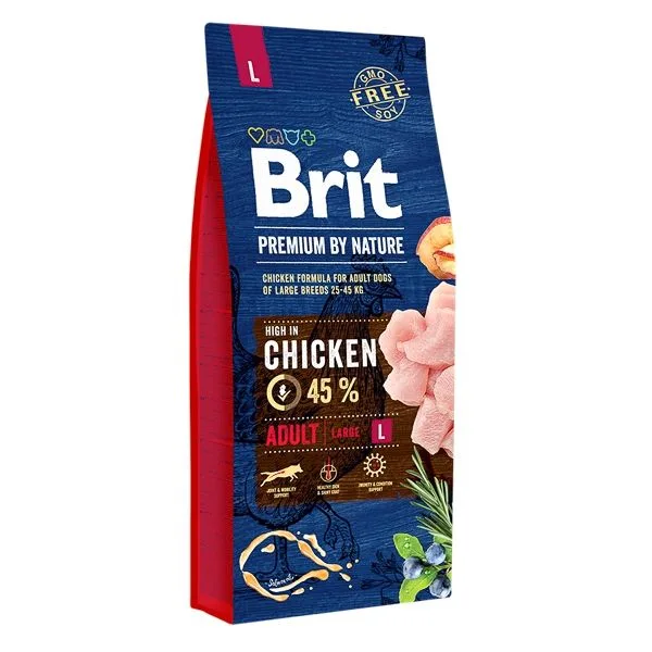 Hrana uscată Brit Premium by Nature Adult Large — Recenzie, caracteristici și preț actualizat