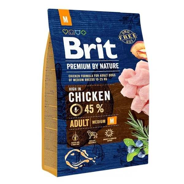 Hrana uscată pentru câini Brit Premium By Nature Adult Medium — Păreri și recomandări