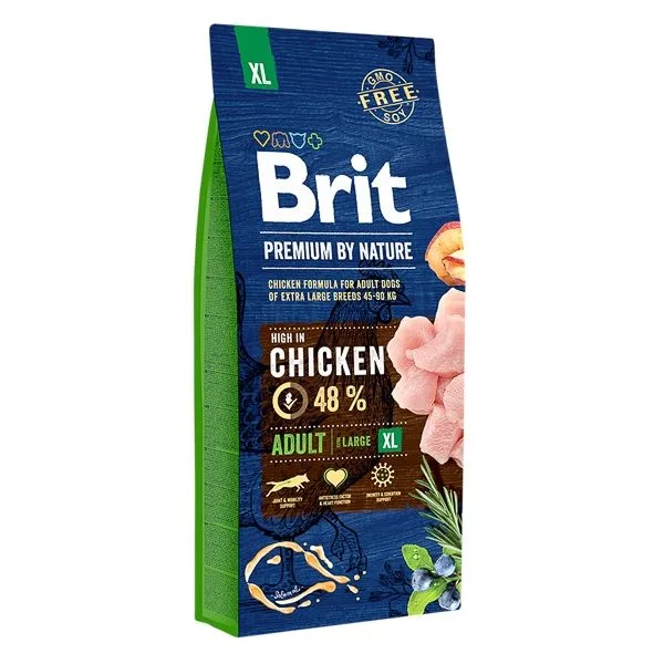 Hrana uscată pentru câini Brit Premium by Nature Adult XL — Recenzie și specificații, preț 190,66 RON