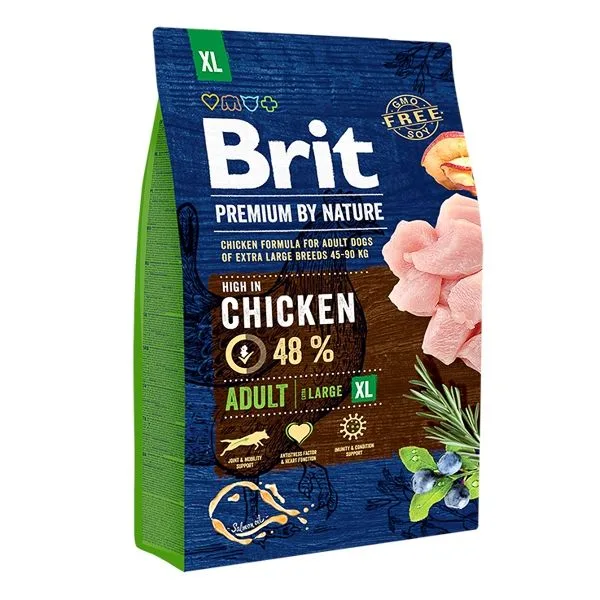 Hrana uscată Brit Premium by Nature Adult XL — Recenzie și specificații pentru câini de talie foarte mare