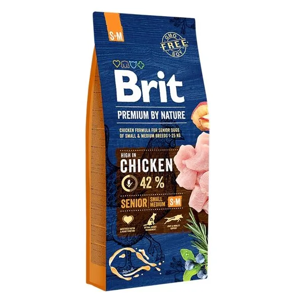 Hrana uscată pentru câini Brit Premium by Nature Senior S plus M — Review, preț și caracteristici