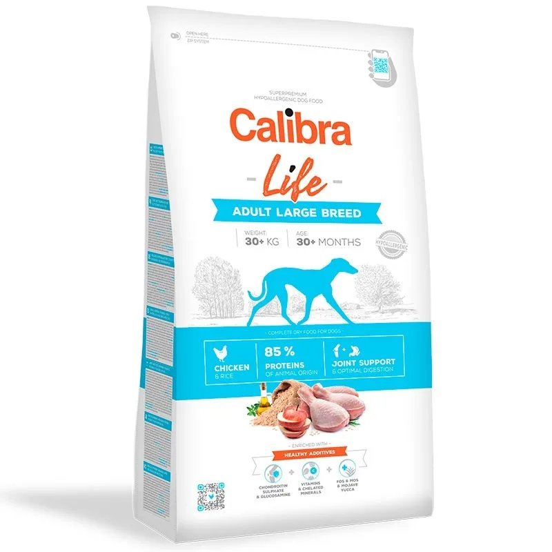 Calibra Dog Life Adult Large Breed Chicken — Review despre calitatea și avantajele hranei pentru câini de talie mare