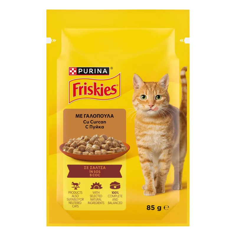 Hrana umedă pentru pisici adulte Friskies Turkey — Recenzie, preț și caracteristici