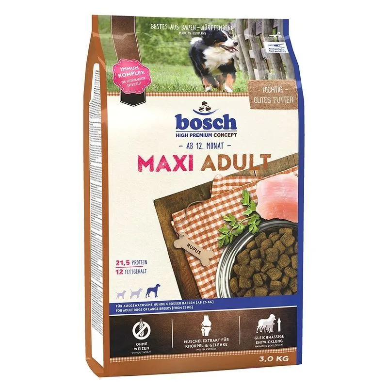 Bosch Adult Maxi — Review despre avantajele și specificațiile hranei uscate pentru câini de talie mare