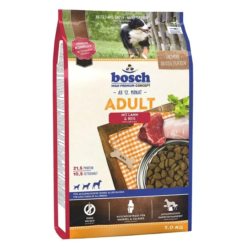 Hrana uscată Bosch Adult Miel și Orez — Recenzie, specificații și verdict pentru câini sensibili