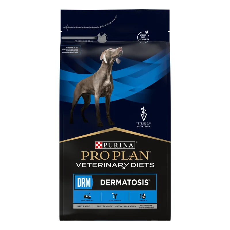 Valoare dietă veterinară Purina Pro Plan Veterinary Diets DRM Dermatosis — Specificații, avantaje & verdict