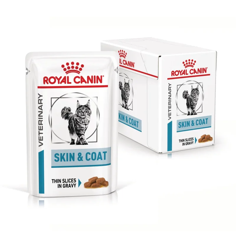 Recomandat Royal Canin Skin & Coat — Plic hrana umedă pentru pisici cu probleme dermatologice