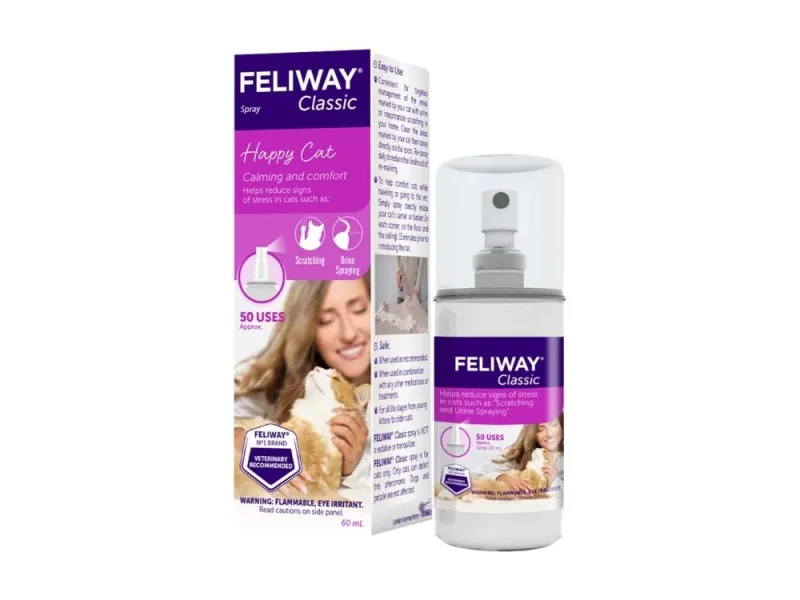 Feliway Classic Spray 60 ml — Recenzie despre avantajele pentru pisici stresate