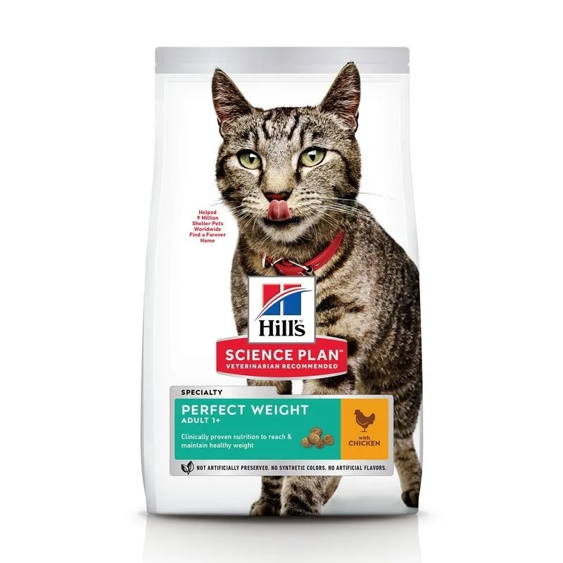 Hrana uscată pentru pisici Hill's Science Plan Feline Adult Perfect Weight — Caracteristici și beneficii
