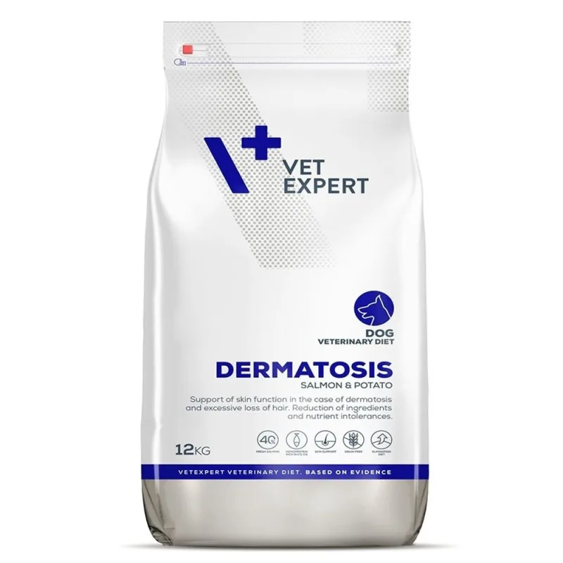 Dieta veterinară Dog Vetexpert Dermatosis — Recenzie, calitate și avantaje