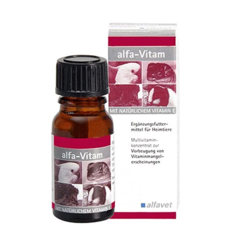 Alfa-Vitam 10 ml — Recenzie despre beneficiile pentru păsări și animale mici