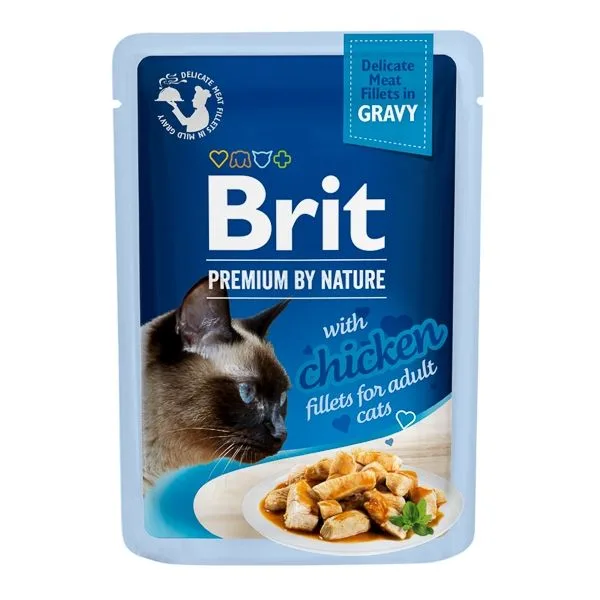 Hrana umedă pentru pisici Brit Cat Delicate Chicken in Gravy — recenzie, calitate și preț actualizat