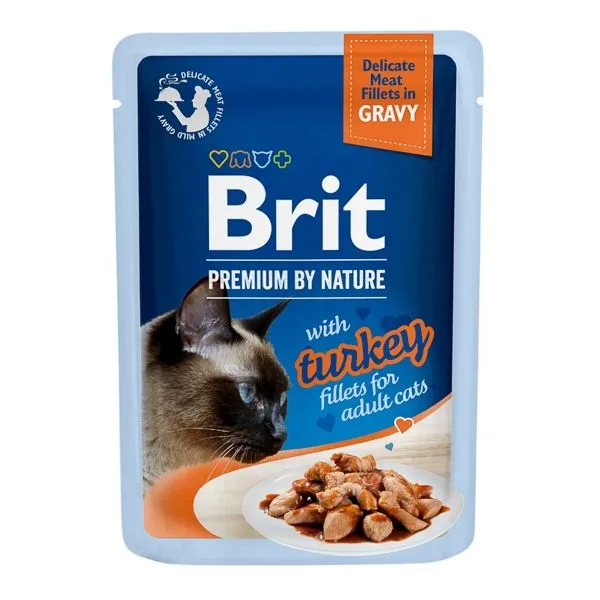 Hrana umedă pentru pisici Brit Cat Delicate Turkey in Gravy — Recenzie și specificații