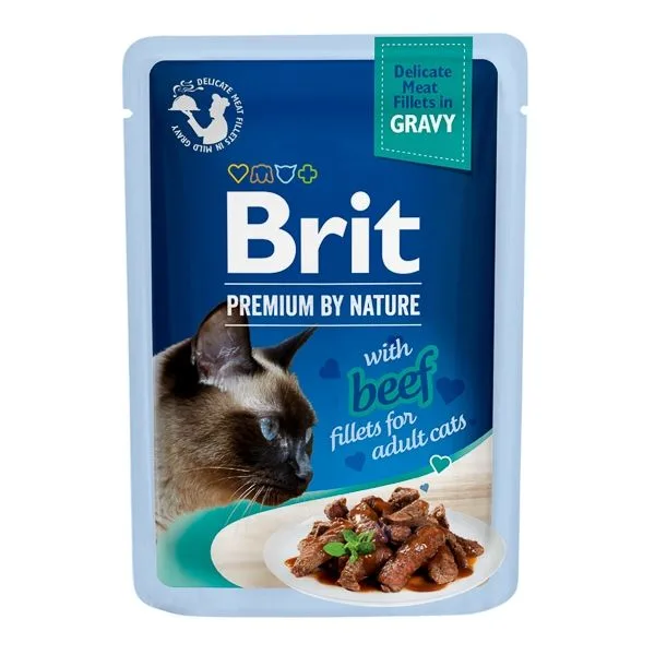 Hrana umedă pentru pisici Brit Cat Delicate Beef in Gravy — Recenzie, calitate și preț