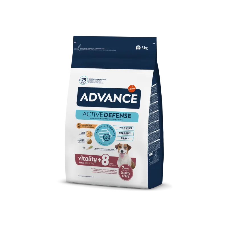 Advance Dog Mini Senior — Recenzie preț și caracteristici pentru hrana uscată pentru câini seniori de talie mică