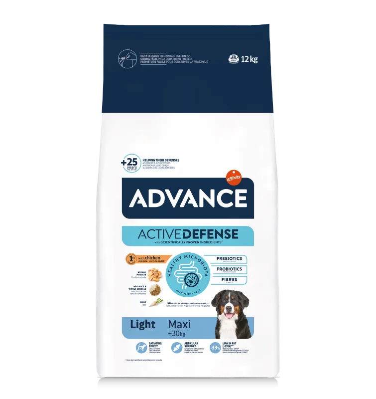 Advance Dog Maxi Light — Recenzie despre avantajele și prețul hranei pentru câini cu control al greutății