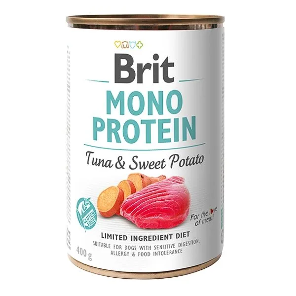 Hrana umedă pentru câini Brit Mono Protein Tuna & Sweet Potato — Caracteristici, preț și verdict