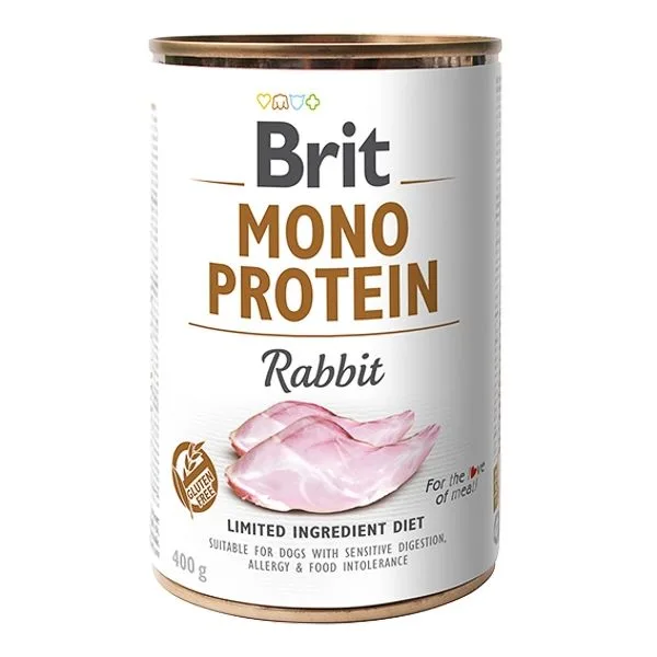 Hrana umedă Brit Mono Protein Rabbit — Recenzie și avantaje pentru câini cu digestie sensibilă