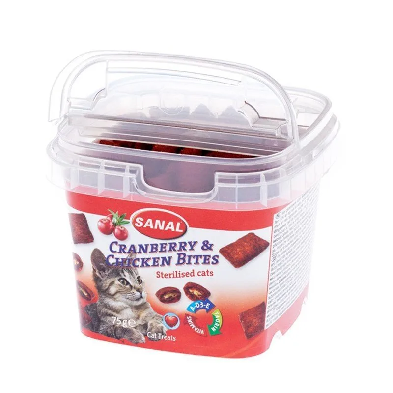 Sanal Cat Cranberry and Chicken Bites — Recenzie, beneficii și preț