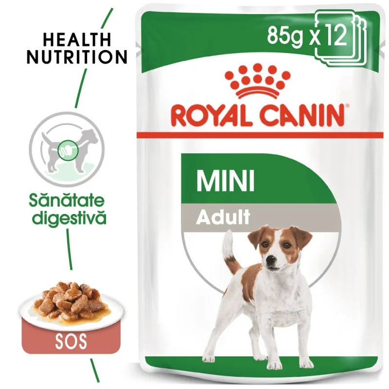 Royal Canin Mini Adult hrana umedă în sos — Recenzie, caracteristici și preț actualizat