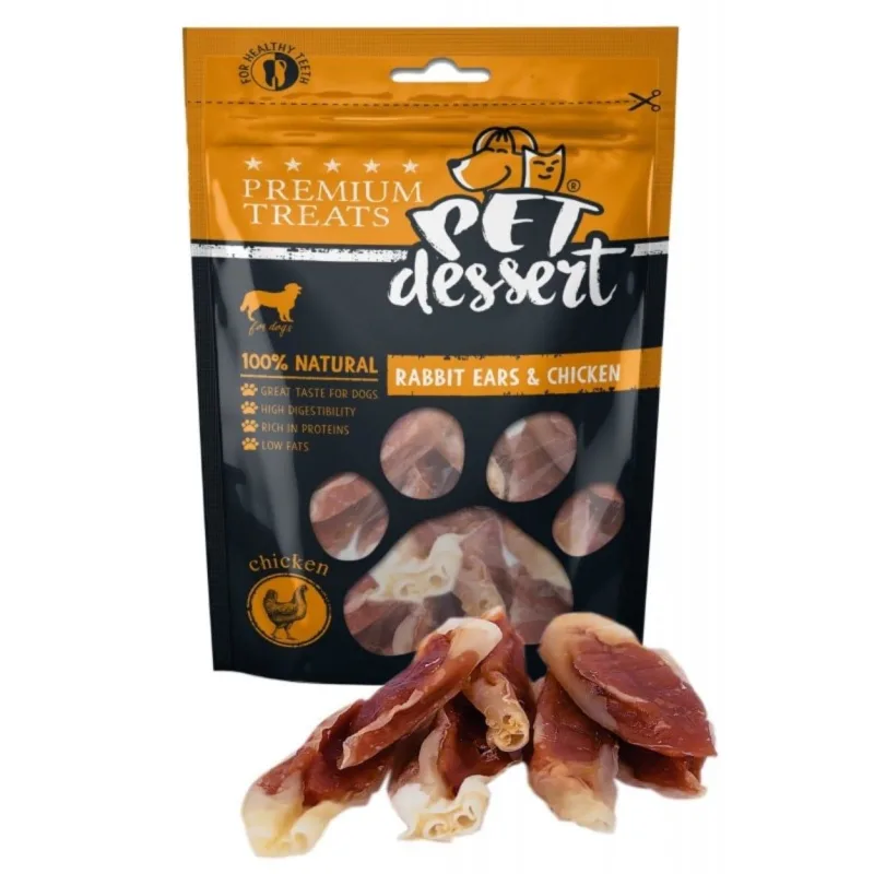 Hrana uscată Pet's Dessert Rabbit Ears & Chicken — Recenzie și specificații, preț 10.22 RON
