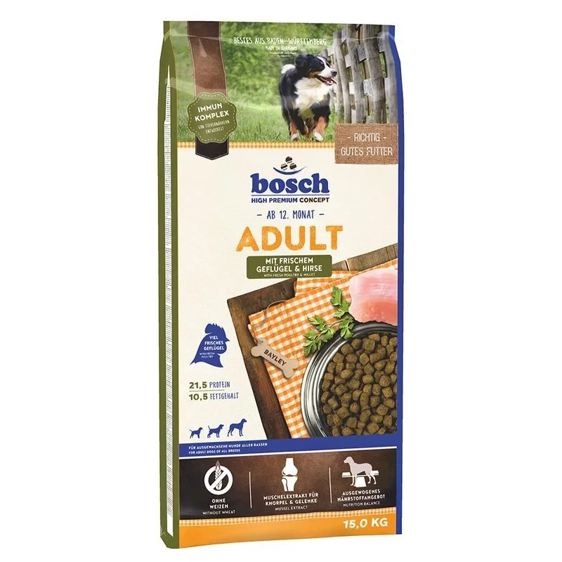 Bosch HP Adult Pasare si Mei — Recenzie, specificații și avantajele hranei complete pentru câini adulți