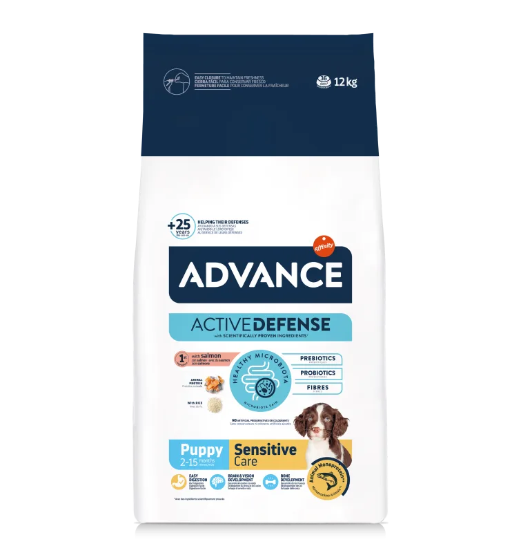 Advance Dog Puppy Sensitive — review și caracteristici, ajută digestia și blana sănătoasă
