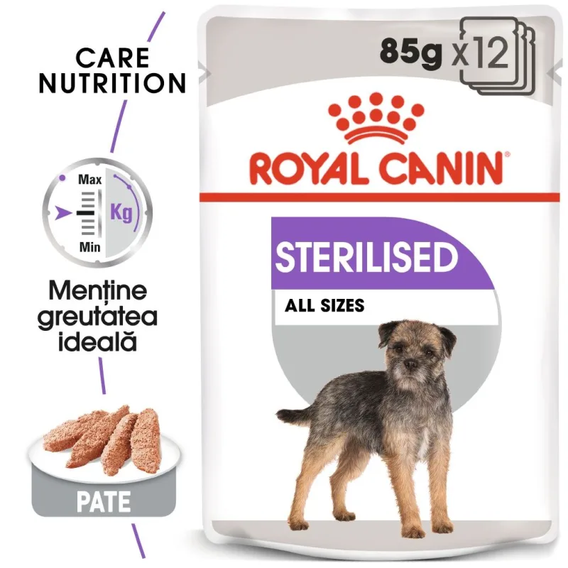Hrana umedă Royal Canin Sterilised Adult — Recenzie, beneficii și preț pentru câini sterilizați