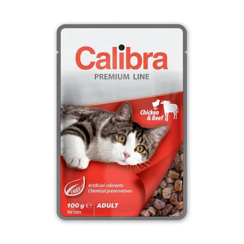 Hrana umedă Calibra Cat Pouch Premium Adult Beef & Chicken — Recenzie și avantaje