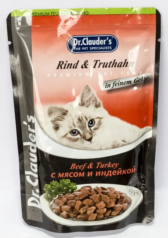 Hrana umedă pentru pisici Dr. Clauder's Cat Vita & Curcan — Review, calitate și preț