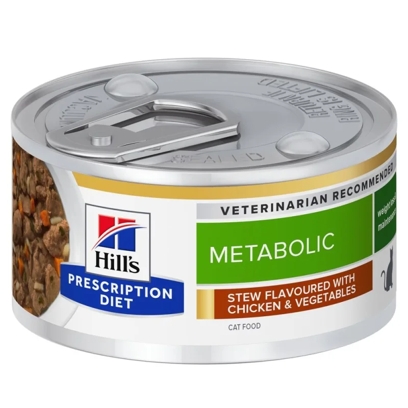Valoare titlu Hill's Prescription Diet Feline Metabolic Chicken and Vegetable Stew — Recenzie, specificații și verdict
